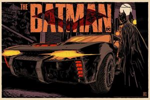 【セール】限定215枚 ザ・バットマン The Batman シルクスクリーン ポスター バットモービル ロバートパティンソン 検 MONDO ダークナイト