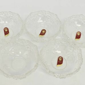 (496M 0522M11) 1円～ 未使用 Carmen カルメン ドイツ製 ガラス ミニ サラダボウル 5客 洋食器の画像3