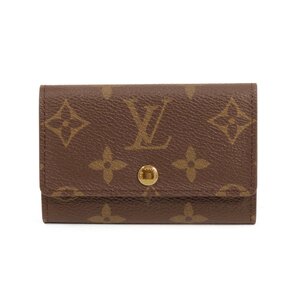 LOUIS VUITTON ルイヴィトン ミュルティクレ 6 M62630 6連キーケース モノグラム・キャンバス×レザー ブラウン×ゴールド ユニセックス