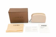 LOEWE ロエベ アナグラム コインケース 140.07.018 小銭入れ ミニポーチ カーフレザー オフホワイト×シルバー金具 レディース 小物_画像8