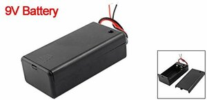  battery holder battery case cover 1 x 9V battery for ON/OFF switch black cap attaching 2 line type new goods immediate payment 