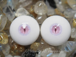 【在庫処分、同梱可】14mm 小虹彩 高品質 レジンアイ A品【Light Lilac Pink Cat】（管理番号 AY30）