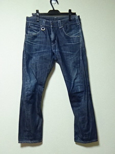 ☆ LEVIS ENGINEERED JEANS リーバイス エンジニアード ジーンズ W32 紺ネイビー　コットンデニム ビンテージ加工