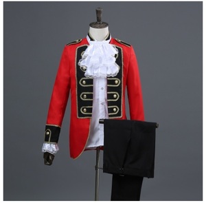 STG04-48 new goods fine quality 4 point red ( red ) suit set men's .. tuxedo stage costume outer garment trousers decoration equipped XS S M L-XL chairmanship musical performance . presentation 