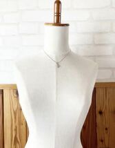 未使用品 上品 1粒ストーン ハンド ネックレス ペンダント ショート フォーマル 手 formal accessory necklace pendant hand Glittering F1_画像3