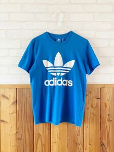 adidas アディダス メンズ 半袖 Tシャツ Sサイズ 青 ブルー トップス カジュアル トレーニングウエア スポーツウェア tee shirt A