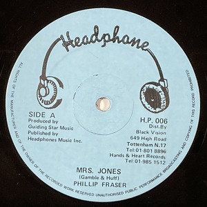 PHILLIP FRASER / MRS.JONES (12インチシングル)
