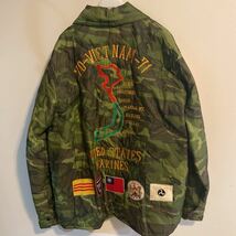 VIET-NAM ”USMC” CAMOUFLAGE TOUR JACKET WITH OKINAWA PATCH（BIG SIZE）XL程度_画像5