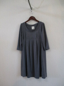 COMMECANouvel gray 7 minute sleeve cut and sewn dress (USED)52018)