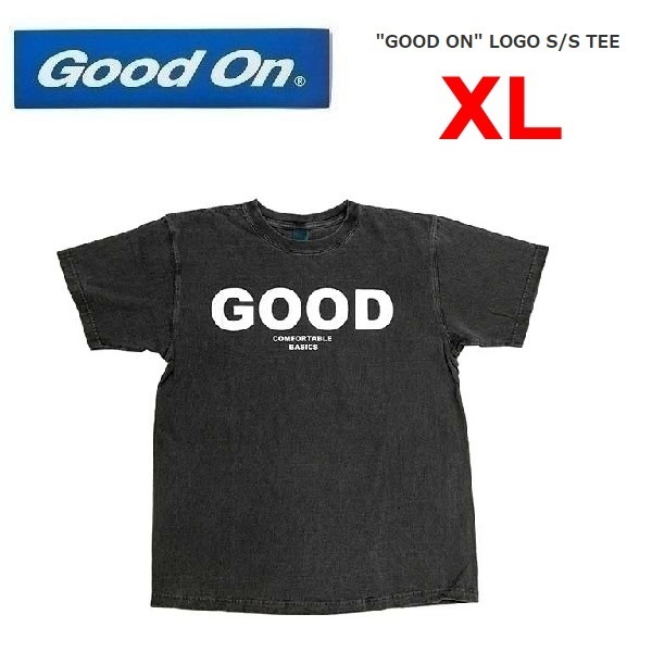 Good On グッドオン GOOD ONロゴＴシャツ Pブラック XL　OLSS-541P　メンズ　半袖　Tシャツ