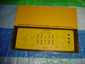Marantz Model Thirty Amplifier по английскому инструкции по английскому языку