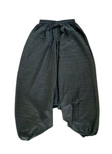 [ new goods ] sarouel pants Aladdin pants pocket attaching ethnic unisex charcoal gray 