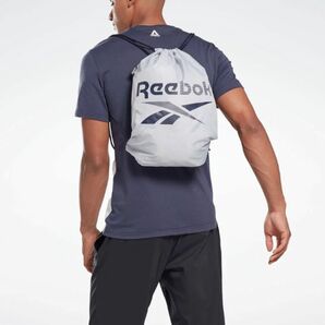 新品 Reebok リーボック トレーニング エッセンシャルズ ジム サック リュック 巾着 レズミルズレッスンにも グレー