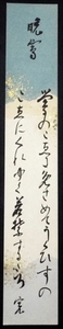 4510☆☆真作・肉筆短冊・尾関寛・和歌・歌人・詩人・書家・岐阜・☆