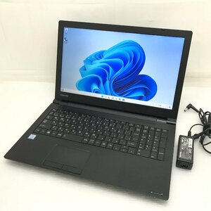 1円～ Windows11【TOSHIBA dynabook B65/J PB65JYB11R7AD21】Core i3-8130U 8GB 新品SSD256GB 15.6インチ T007816