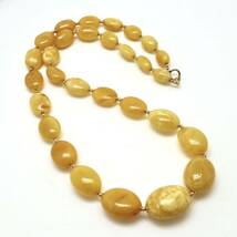 ◆K18 天然ロイヤルアンバーネックレス◆M 40.2g 61.0cm amber 本琥珀 こはく コハク necklace ジュエリー jewelry EB1_画像5