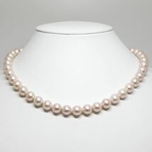 大玉!!◆アコヤ本真珠ネックレス◆M 53.6g 45.0cm 9.0mm珠 パール pearl necklace ジュエリー jewelry EA0_画像2