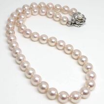 大玉!!◆アコヤ本真珠ネックレス◆M 53.6g 45.0cm 9.0mm珠 パール pearl necklace ジュエリー jewelry EA0_画像7