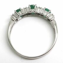 ◆Pt900天然エメラルド/天然ダイヤモンドリング◆J 5.0g 20号 0.92ct 0.16ct emerald diamond ring 指輪 jewelry EB8/EB8_画像5