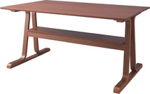 ダイニングテーブル 天然木化粧繊維板(オーク) 天然木化粧合板(オーク) ウレタン塗装 ブラウン VET-333TBR_画像1