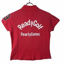 PEARLY GATES パーリーゲイツ レディース 半袖ポロシャツ ロゴ ワッペン ピンク 0 2305-NP-2390-GO3_画像3