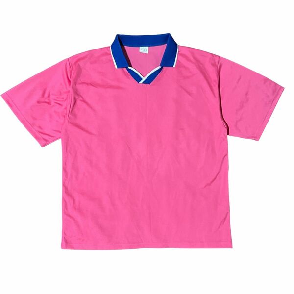ゲームシャツ　トレーニングウェア　ピンク　ブルー　ホワイト　襟付き