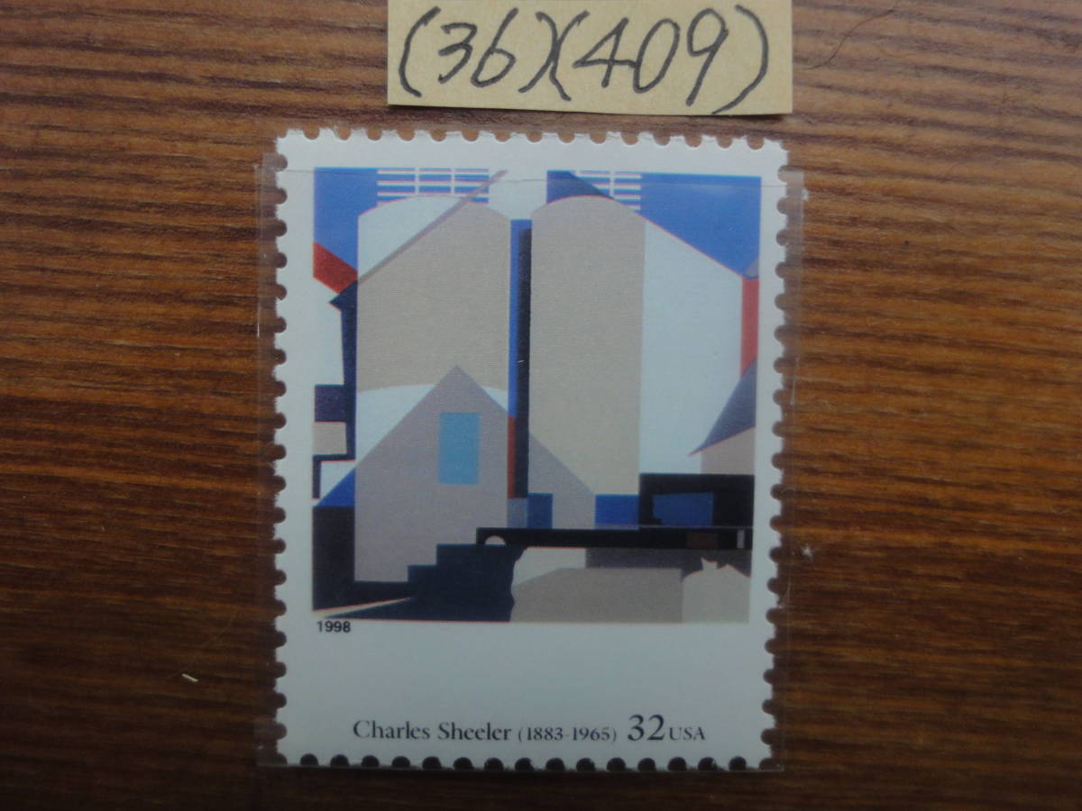 (36)(409) 미국 32C Painting Class 1/미국 예술가 Charles Sheeler 미사용 상태 좋음, 고대 미술, 수집, 우표, 엽서, 다른 사람