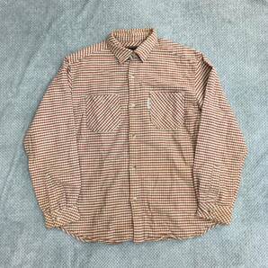 【1円出品】EAST BOY イーストボーイ レトロチェックシャツ 長袖シャツ ネルシャツ 厚手 マルチカラー オレンジ メンズ トップス （B5）の画像1