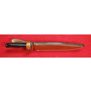 No.4牛革ブラウン大型HUNTING KNIVES用ケース・全長；33.5cm：Blade:21cm.位まで・の画像5