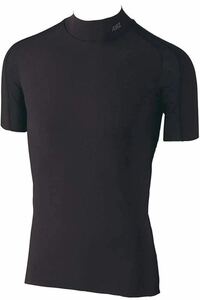 BODYWILD ボディワイルド AIRZ sports モックネックTシャツ BWZ013A ブラック L 半袖 コンプレッションシャツ トップス