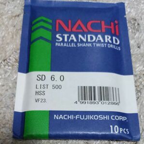 NACHI　鉄工用ストレートドリル　６ミリ