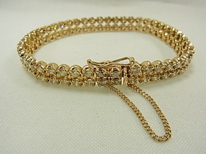  non brand jewelry diamond bracele K18YG K18 yellow gold [ used ] [ bracele ]