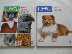 キンダーブック しぜん 　こいぬ　どうぶつ　2冊セット　昭和59年と60年 フレーベル館