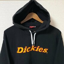 (^w^)b ディッキーズ スウェット プルオーバー パーカー ブラック Dickies ロゴ 刺繍 トップス スポーティ シンプル カジュアル S 6736EE_画像3