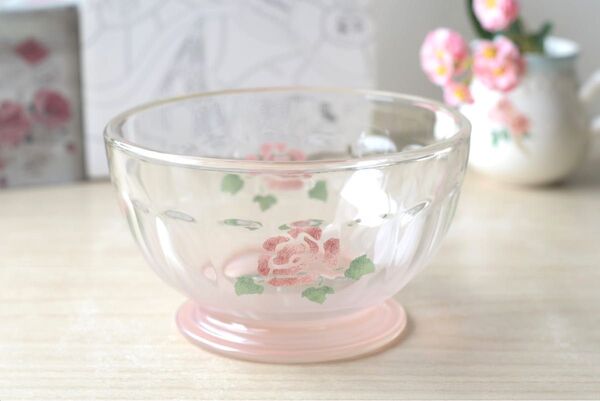 マニー ローズ カフェオレボウルL サラダボウル ガラス 新品