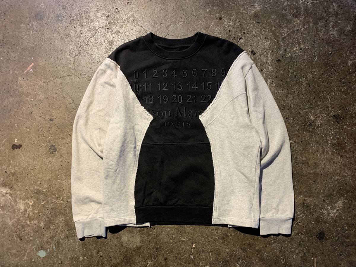 17034円 新品 22ss XXL マルジェラ ブランドロゴ スウェット 黒 4685