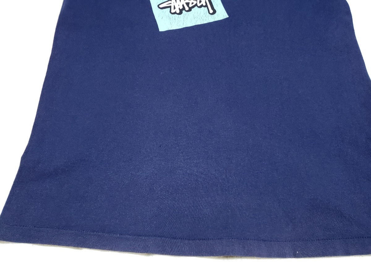 希少 USA製 90s OLD STUSSY LOGO TEE 紺タグ M レア オールド