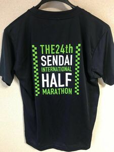 半袖　Tシャツ　ランニング　ネイビー　Ｌサイズ　仙台ハーフ　マラソン