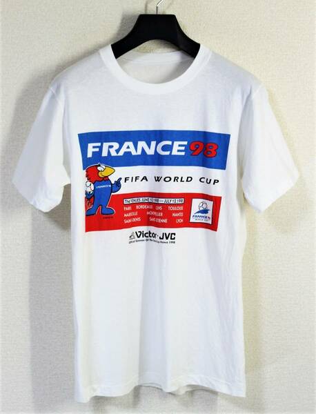 '90s ビンテージ FIFA サッカーワールドカップ 98 フランス大会 フティックス プリントＴシャツ :M ジダン・アンリ