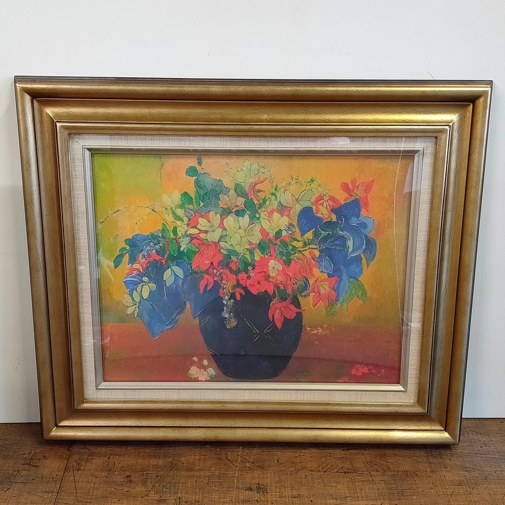ゴーギャン 花瓶の花 複製画 縦約49cm×横約58cm A6/SR5, 美術品, 絵画, その他