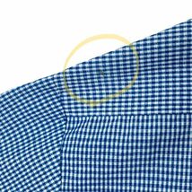 キューバシャツ風半袖フルジップシャツ 4ポケット ブルーチェック USA規格M_画像10