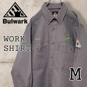 Bullwork ワークシャツ workrite US古着 アメカジ ワッペン