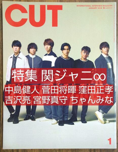 CUT カット 2019年1月号 Vol.403 表紙：関ジャニ∞（村上信五 横山裕 錦戸亮 大倉忠義 中島健人 菅田将暉 窪田正孝 吉沢亮 宮野真守）