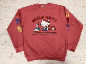 ハローキティ HELLO KITTY サンリオ SANRIO かわいい ファンシー キャラクター スウェット トレーナー レディース M ピンク