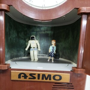 N7498【アンティーク】HONDA ASIMO からくり時計　クォーツ時計