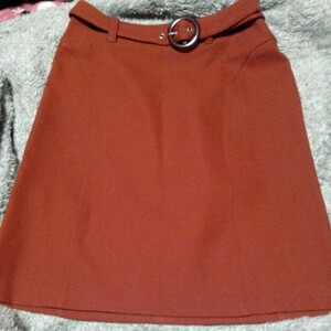 *MICHEL KLEIN dark red color tight skirt 