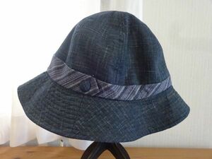 ％エボック％レディース・婦人用　つば広ハット　ストローハット サイズ５６cm〜５８cm　紐付き　キャップ　帽子