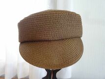 ％バル％レディース・婦人用　ペーパーハット キャスケット　サイズ５７・５cm　キャップ　茶色帽子　帽子_画像2