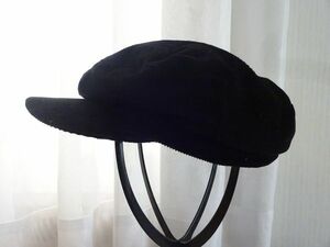 〃ZARA〃ザラ　レディース　黒色帽子　キャスケット　サイズ５７・５cm　キャップ　ジーンズ柄　帽子　コットン帽