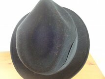 〔VENCE EXCHANGE〕レディース・メンズ　黒色帽子　中折れハット　サイズ５７cm〜５９cm　キャップ　帽子　ウール_画像4